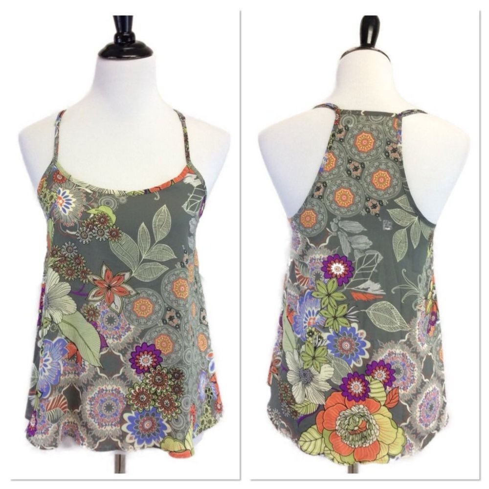 Anthropologie Everly | Womens gray floral tank top